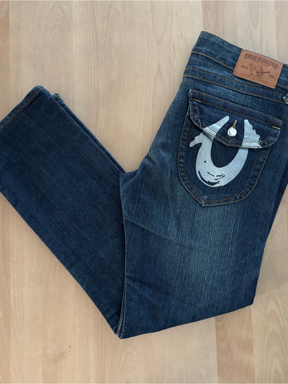 True Religion Women's Jeans Size 29 Blue, Dark Wash, Stretch, Bootcut, Low Rise